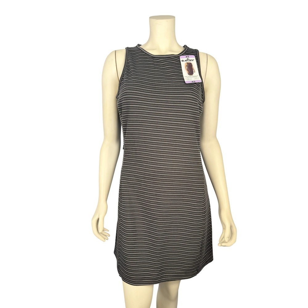 Hi-TEC Women's XS Two-Tone Sleeveless Ottoman Tank Top Dress Striped Comfortable